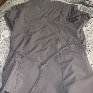 Scrubbed Grey Waterproof Scrub Top